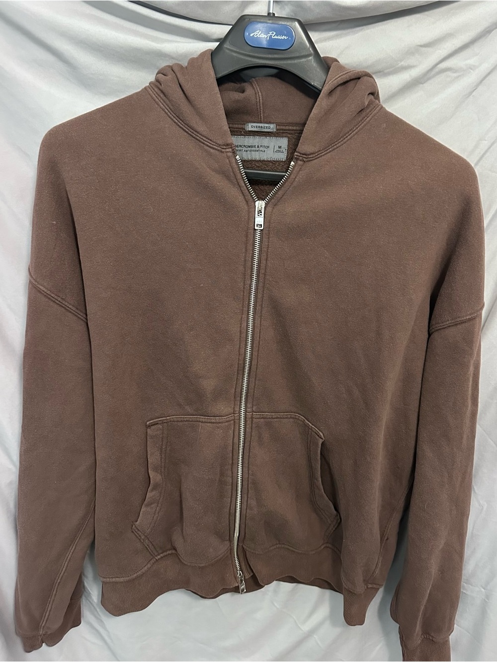 Abercrombie & Fitch Brown Full-Zip Hoodie Sweater